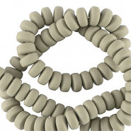 Polymer beads rondelle 7mm - Grey